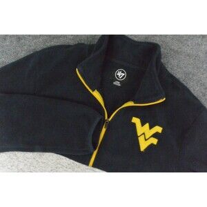 West Virginia Mountaneers Sweater Mens Large Quarter Zip